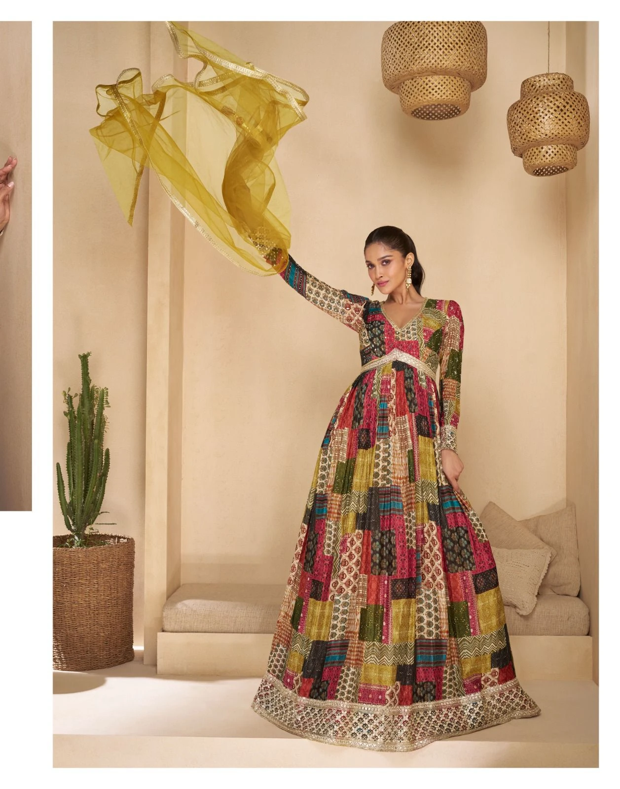 Sayuri Designer Noori Real Georgette Wholesale Designer Gown with Dupatta Catalog — Wholesale Kurtis, Sayuri Designer wholesale from Surat - Gallery Image 3
